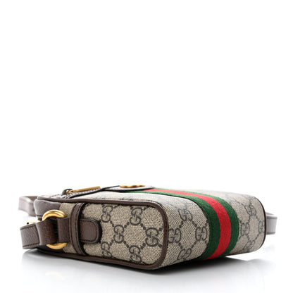 Gucci GG Supreme Monogram Web Mini Ophidia Messenger Brown 4 of 10