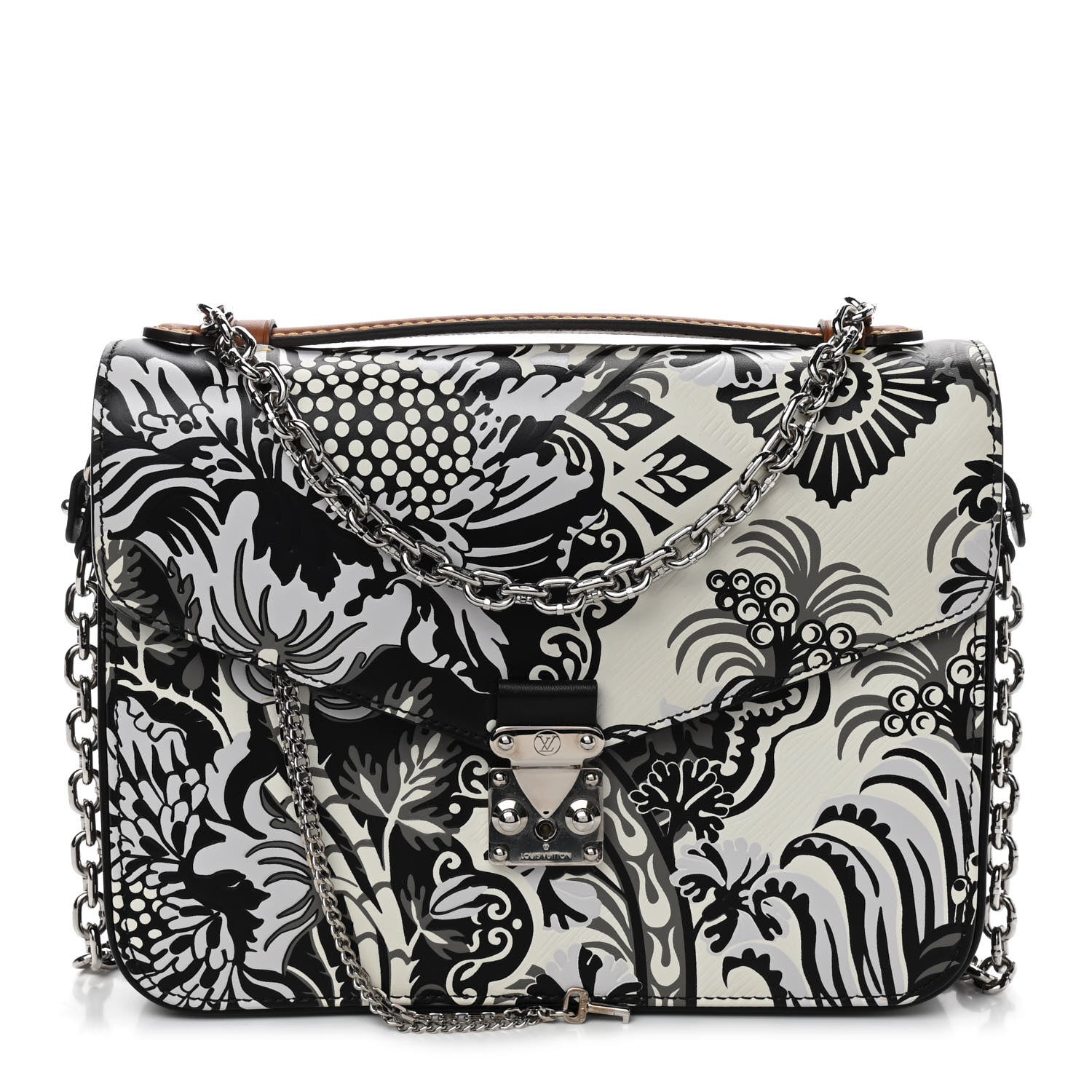 Louis Vuitton Epi Monogram Floral Pochette Metis Black White 852007 ...