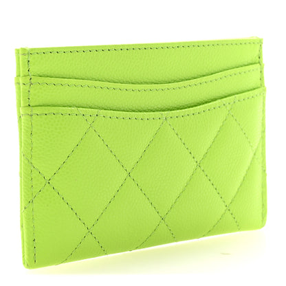 Chanel Caviar Quilted Card Holder Green 3 of 8
