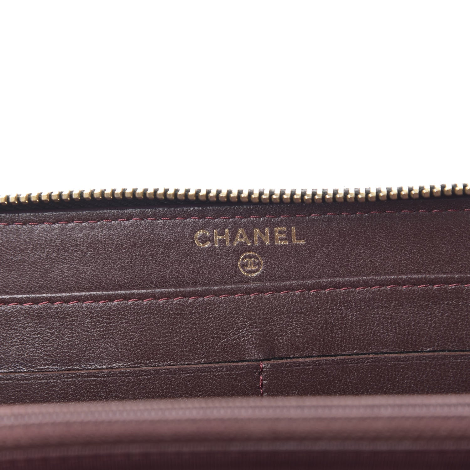 Chanel Lambskin Quilted Large Gusset Zip Around Wallet Black 6 of 8