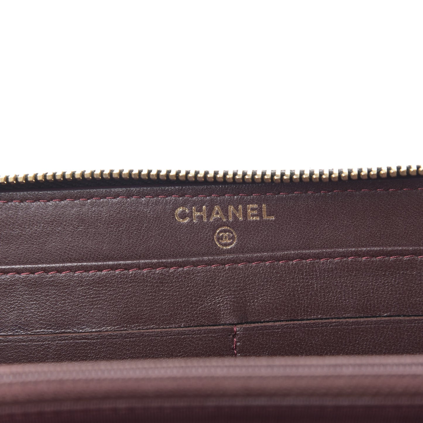 Lambskin Quilted Large Gusset Zip Around Wallet Black