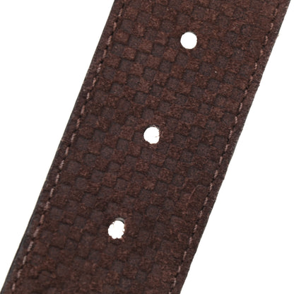 Louis Vuitton Suede Calfskin Mini Damier 40mm LV Initiales Belt 100 40 Moka 4 of 5