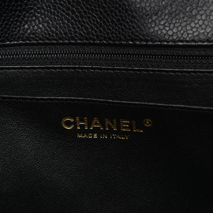 Chanel Caviar Quilted Jumbo Single Flap Black 6 of 7