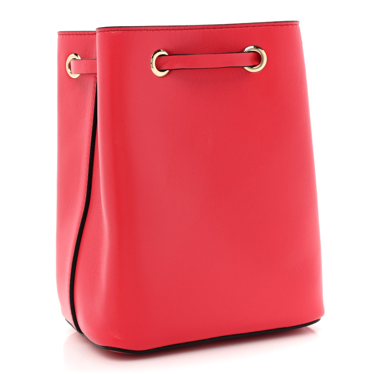 Nappa Mini Vlogo Bucket Bag Rouge Pur