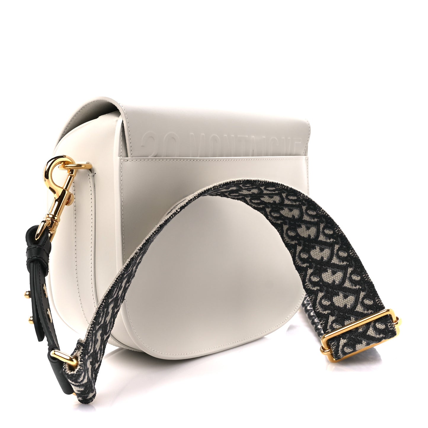 Box Calfskin Large Bobby Flap White