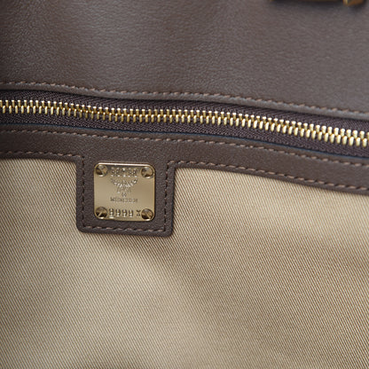 MCM Calfskin Ottomar Monogram Medium Essential Tote Chestnut 7 of 13