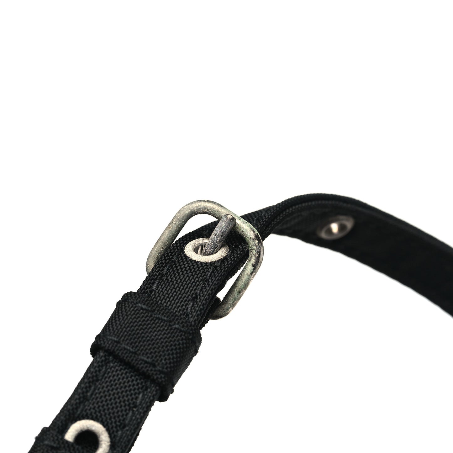 Recycled Sport Nylon Logo Embroidered Small Wheel Drawstring Bucket Bag Black