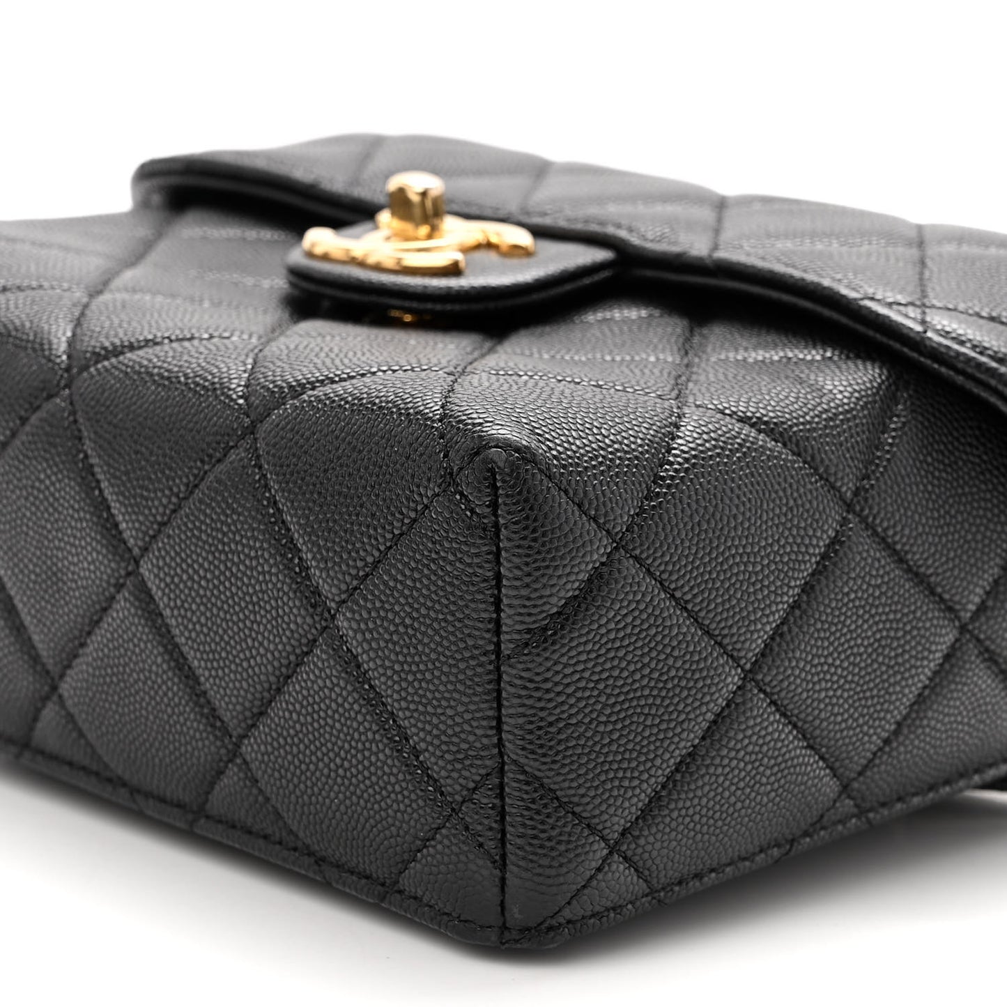 Caviar Quilted Handy Box Vanity Case Black