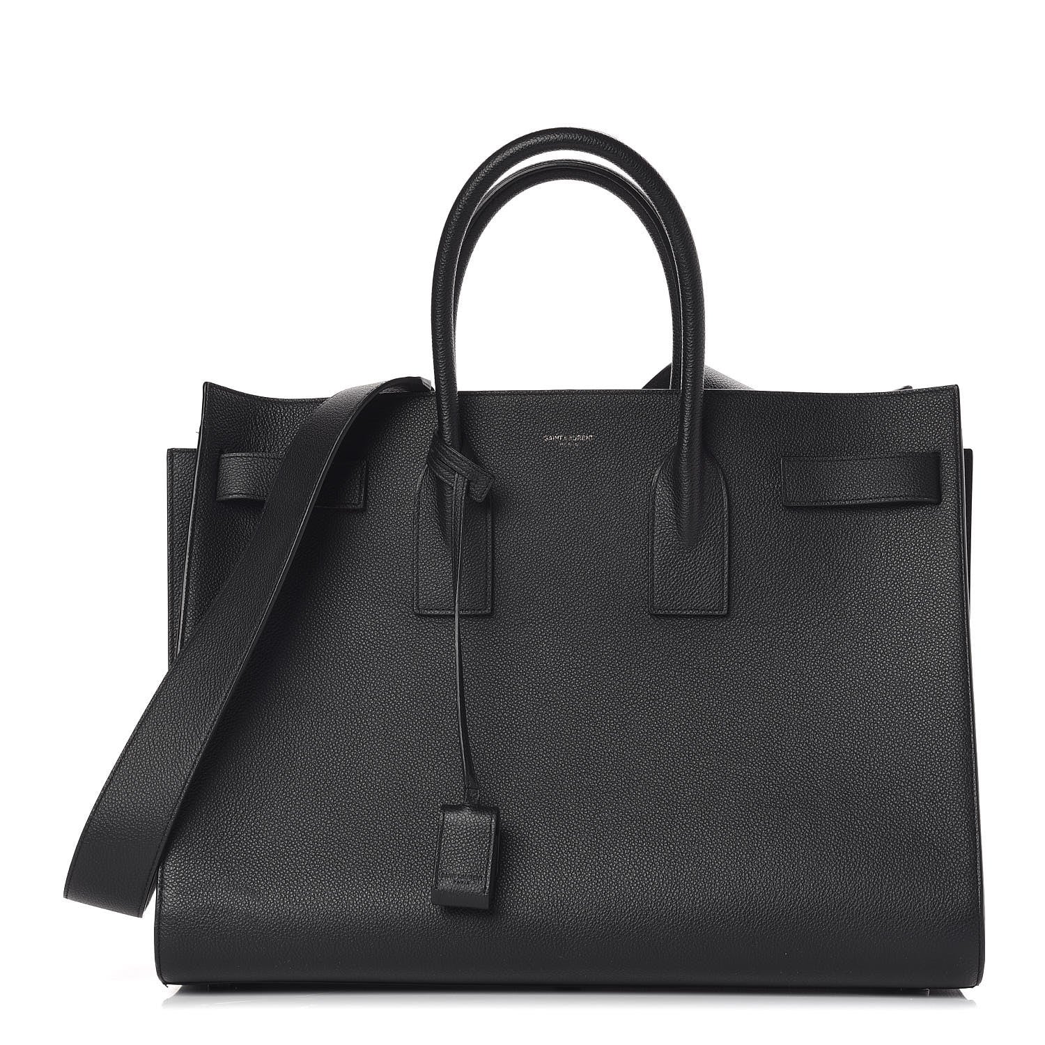 Saint Laurent Grained Calfskin Large Sac De Jour Carryall Black 1 of 11