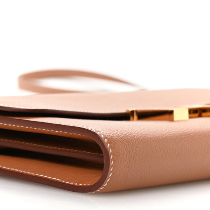 Hermes Evercolor Cavale Constance Long Wallet To Go Gold Multicolor 9 of 11