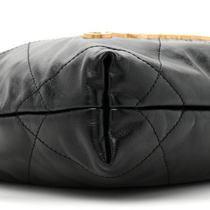 Chanel Shiny Calfskin Quilted Mini Chanel 22 Black 10 of 11