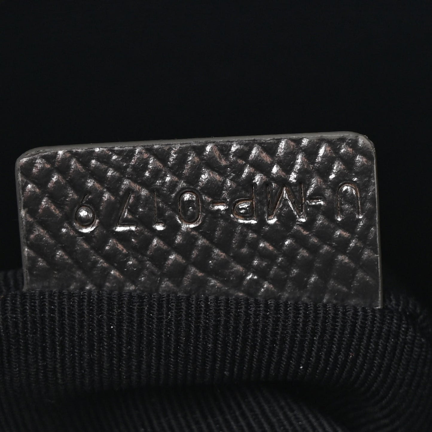 Laminated Grained Calfskin Medium Briefcase Silver