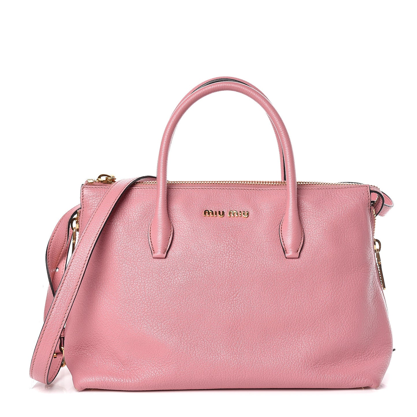 Goatskin Madras Zip Tote Rosa