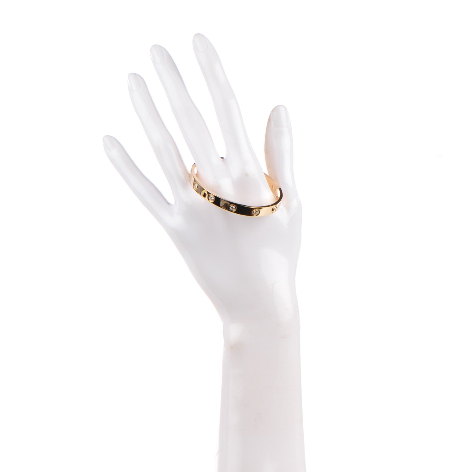 Cartier 18K Yellow Gold 10 Diamond LOVE Bracelet 16 2 of 6