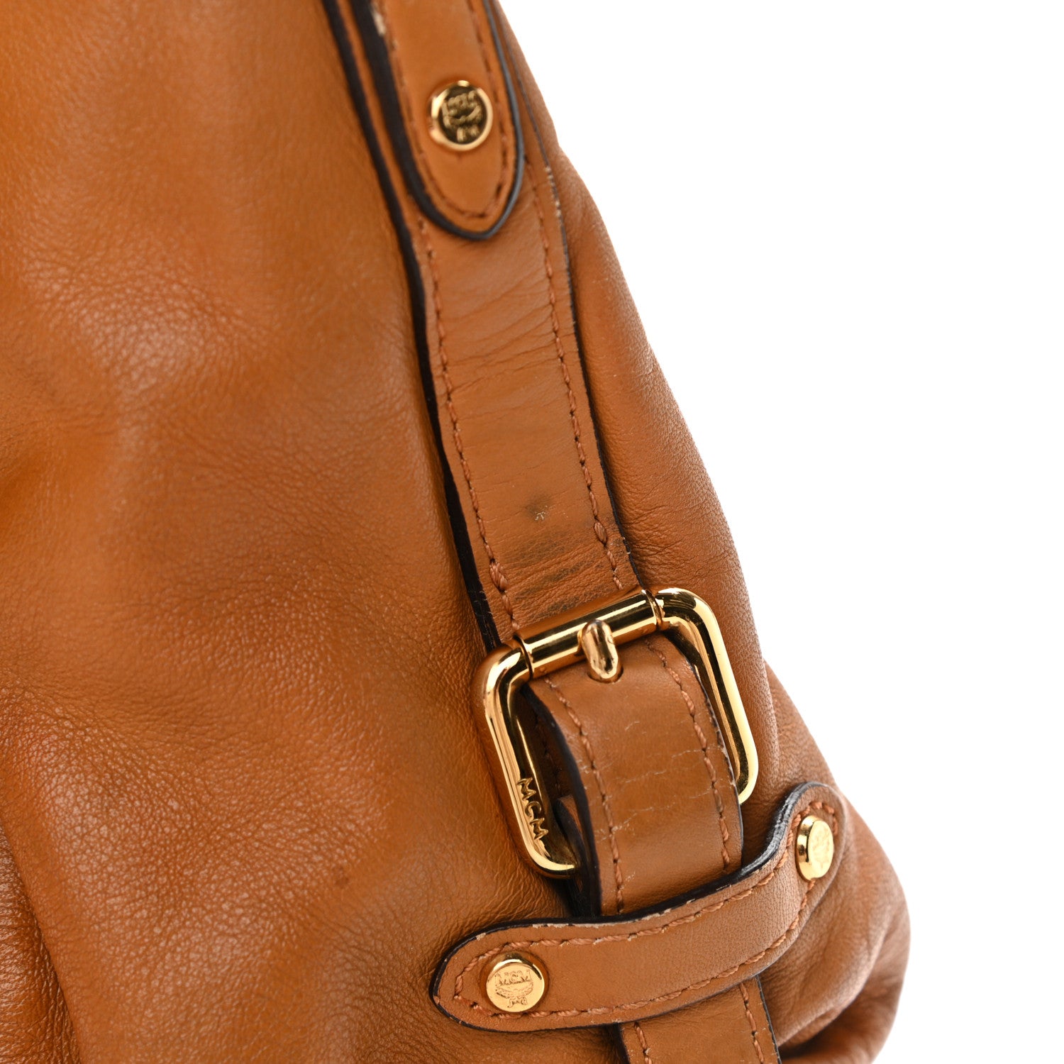 MCM Visetos Essentials Shopper Tote Small Cognac 15 of 21