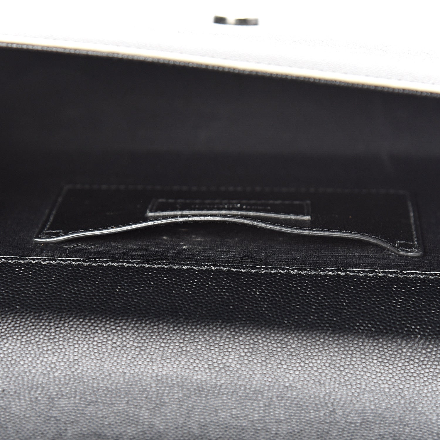 Saint Laurent Grain De Poudre Medium Classic Monogram Kate Satchel Black White 13 of 13