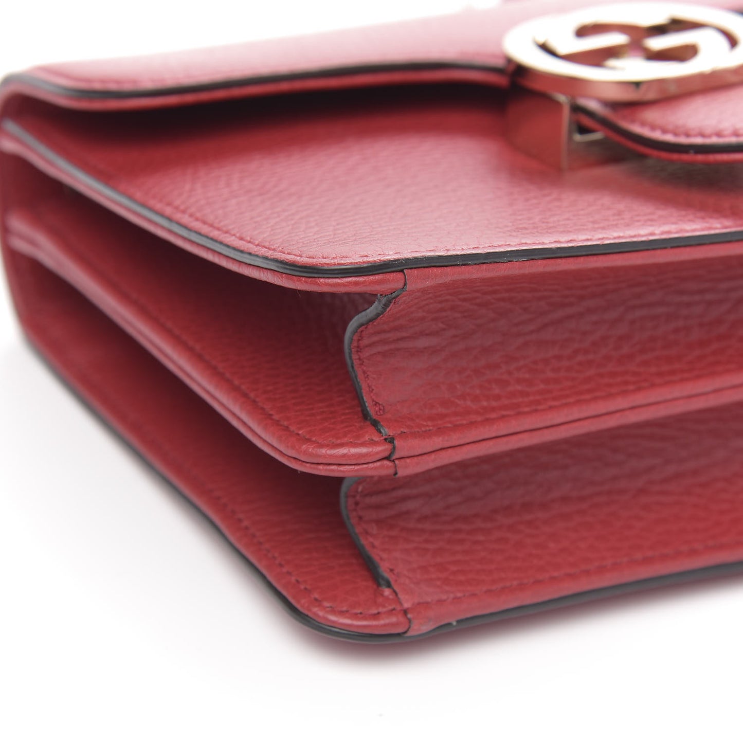 Dollar Calfskin Small Interlocking G Shoulder Bag Red
