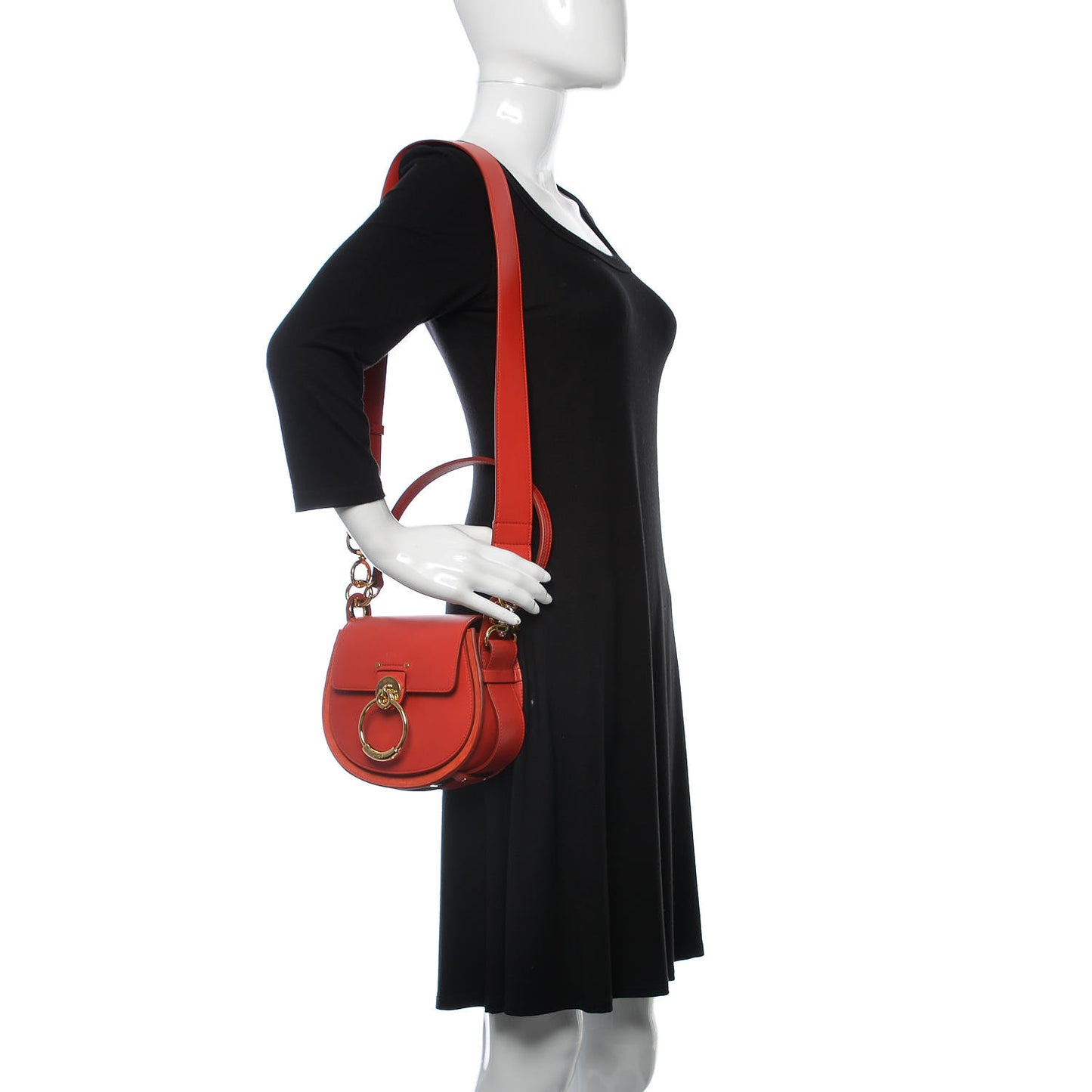 Calfskin Small Tess Bag Plaid Red