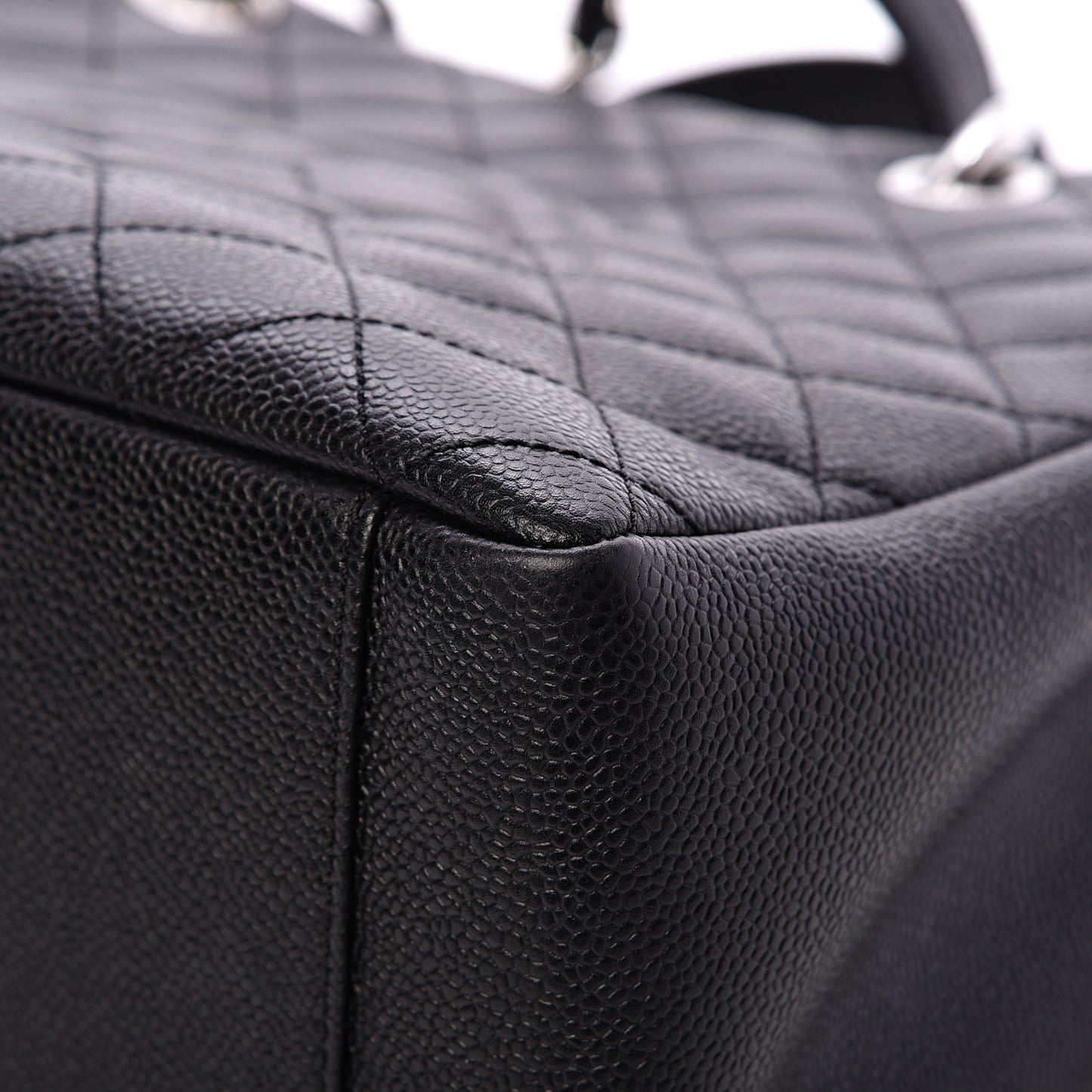 Caviar Quilted Grand Shopping Tote GST Black