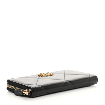 Chanel Lambskin Quilted 19 Zipped Wallet Black 4 of 9