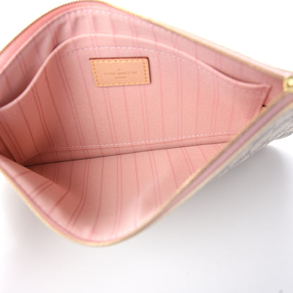 Louis Vuitton Damier Azur Neverfull MM GM Pochette Rose Ballerine 4 of 7