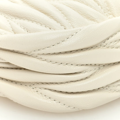Miu Miu Nappa Matelasse Micro Wander Hobo White 9 of 10