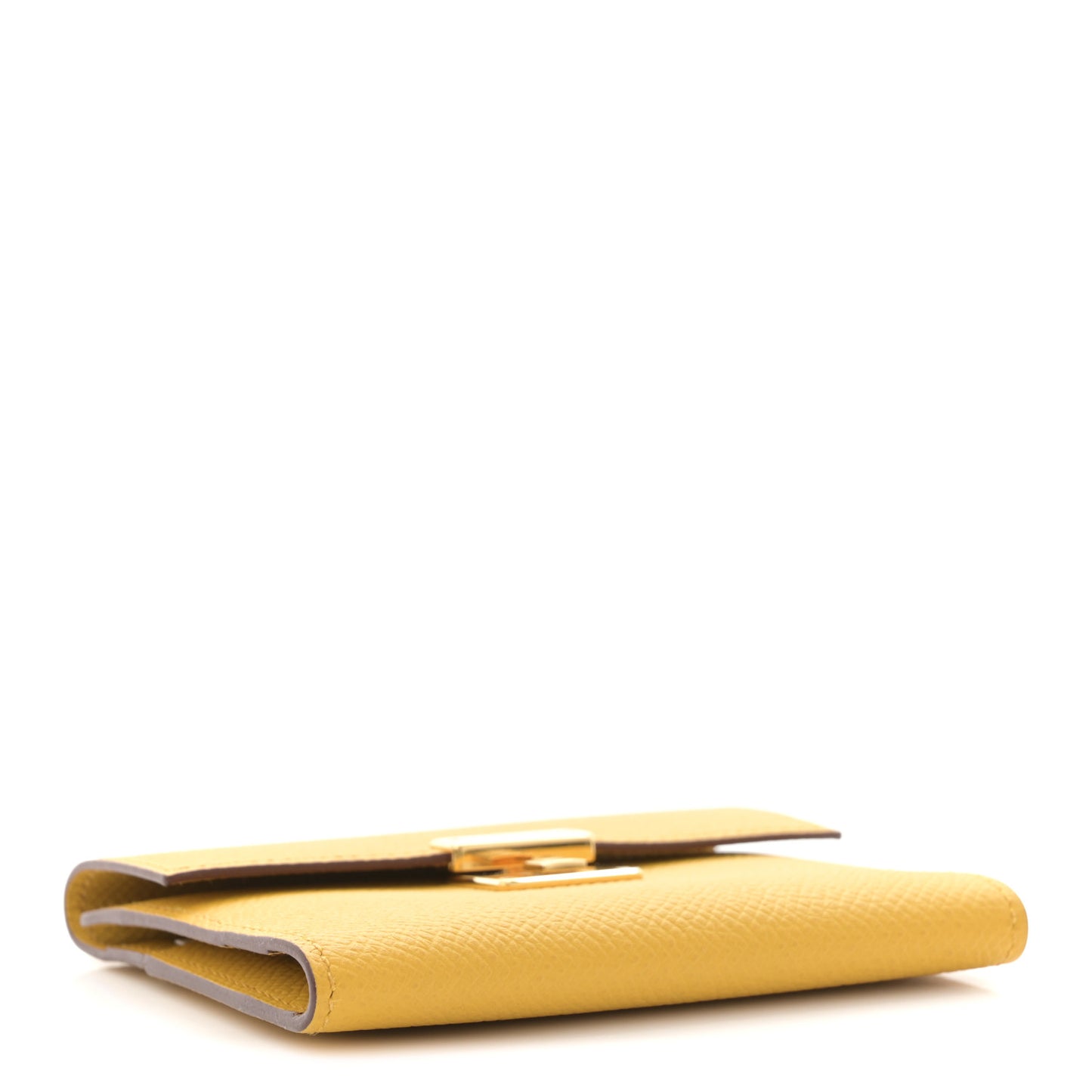 Epsom Mini Clic Card Holder Jaune Ambre