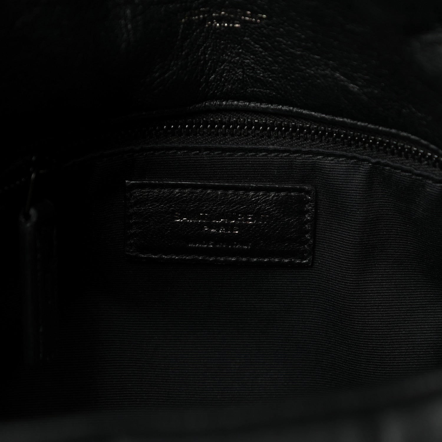 Saint Laurent Calfskin Quilted Medium Loulou Puffer Monogram Chain Satchel Black 6 of 10