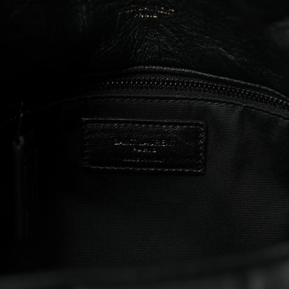Saint Laurent Calfskin Quilted Medium Loulou Puffer Monogram Chain Satchel Black 6 of 10