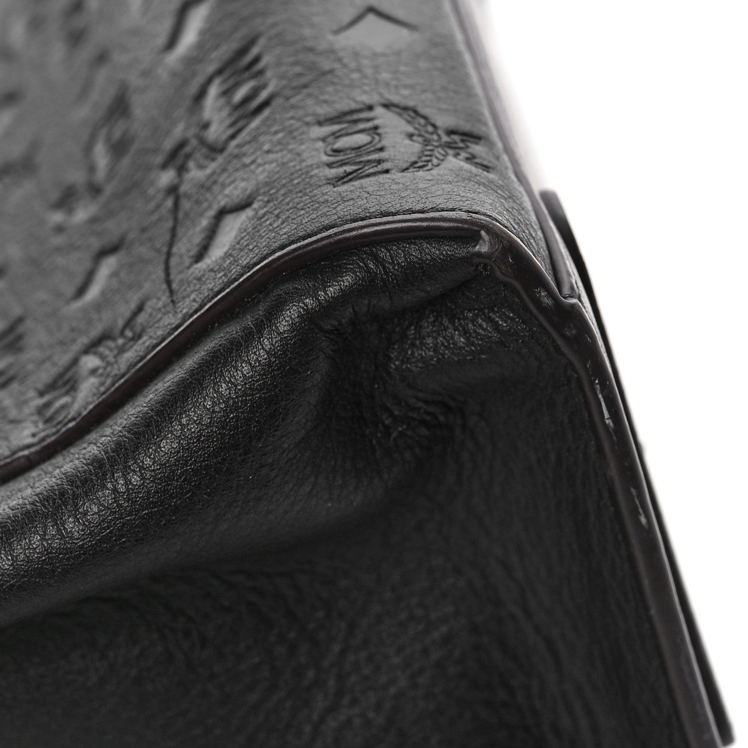 MCM Calfskin Ottomar Monogram Medium Essential Tote Black 7 of 8
