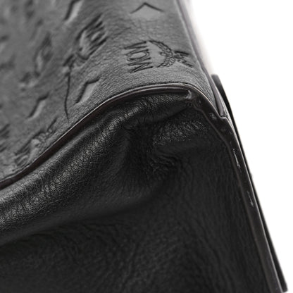 MCM Calfskin Ottomar Monogram Medium Essential Tote Black 7 of 8