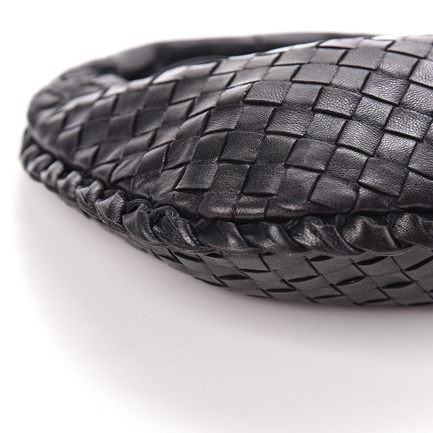 Nappa Intrecciato Mini Veneta Hobo Black