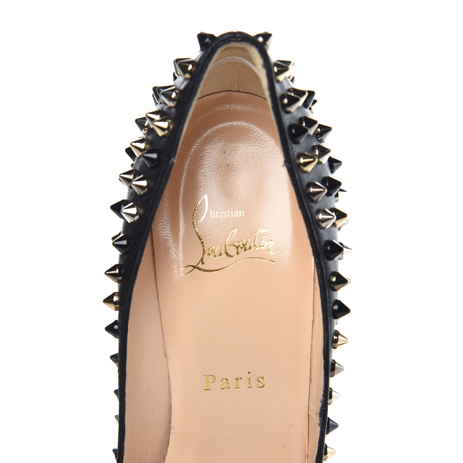 Christian Louboutin Kid Pigalle Spikes 120 Pumps 37 Black 8 of 11