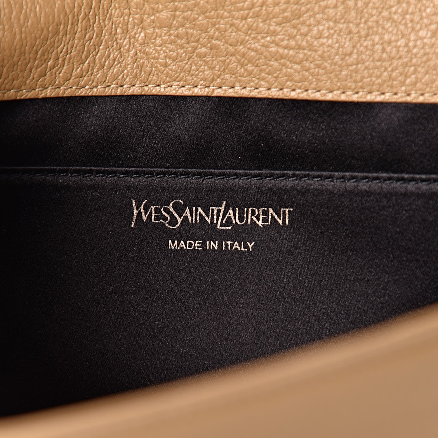 Saint Laurent Calfskin Monogram Large Belle De Jour Clutch Beige 6 of 9