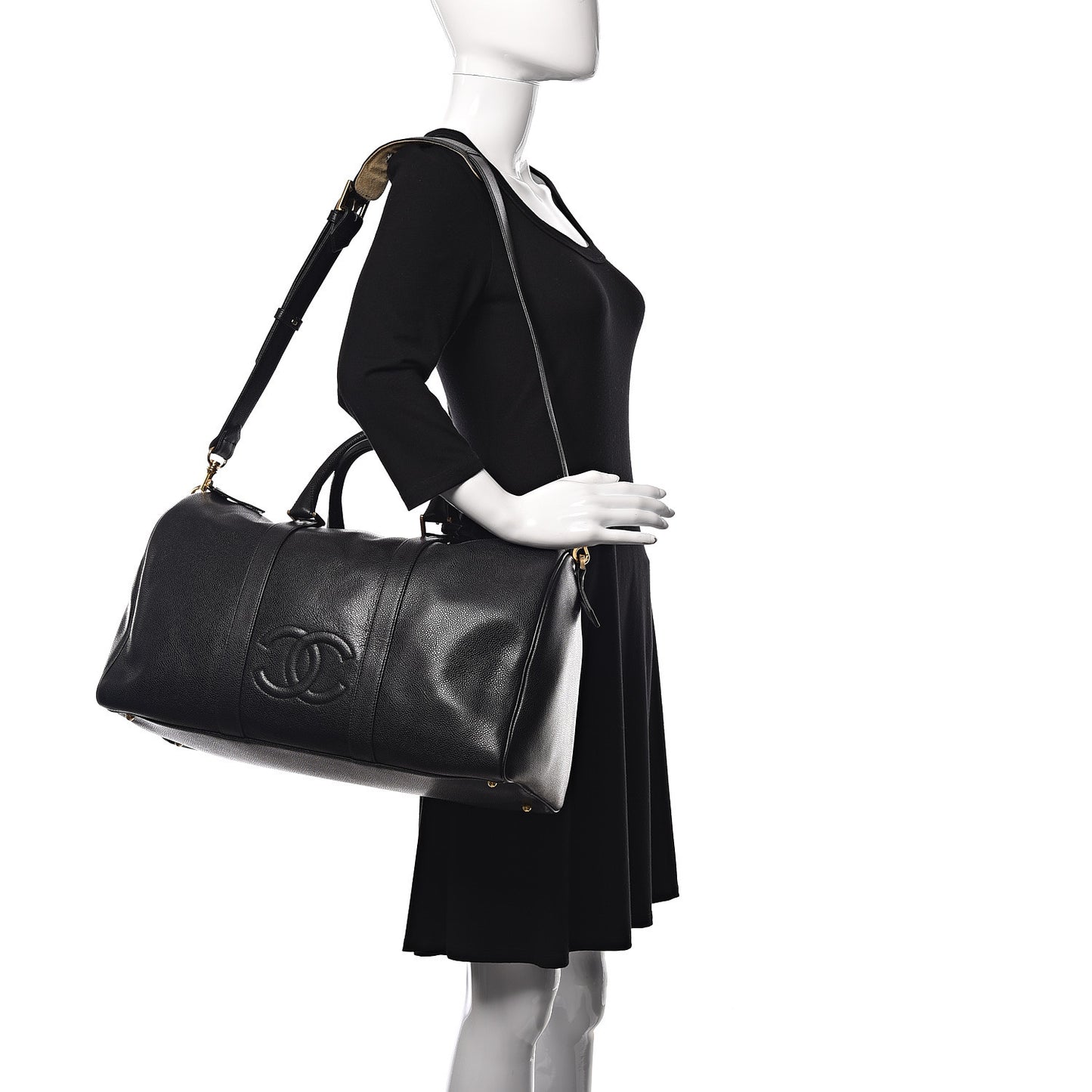 Caviar Timeless CC Duffel Bag Black