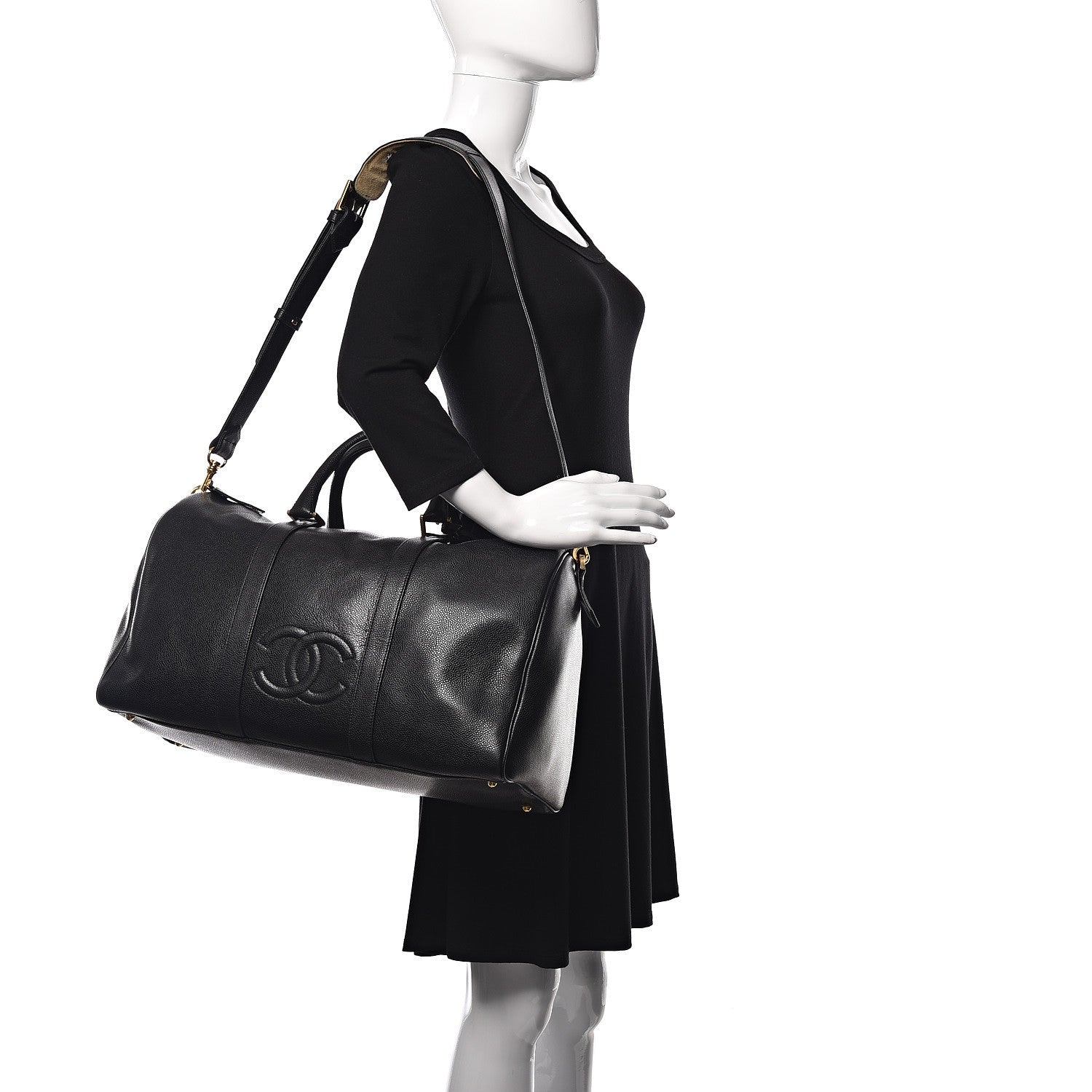 Chanel Caviar Timeless CC Duffel Bag Black 2 of 9
