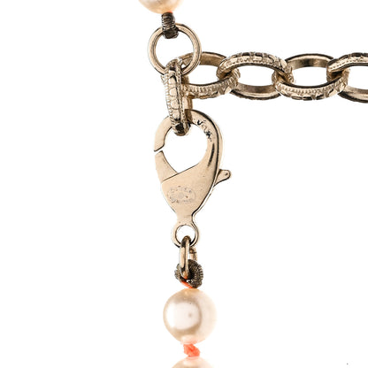 Chanel PVC Crystal Pearl Tweed CC Necklace 5 of 5