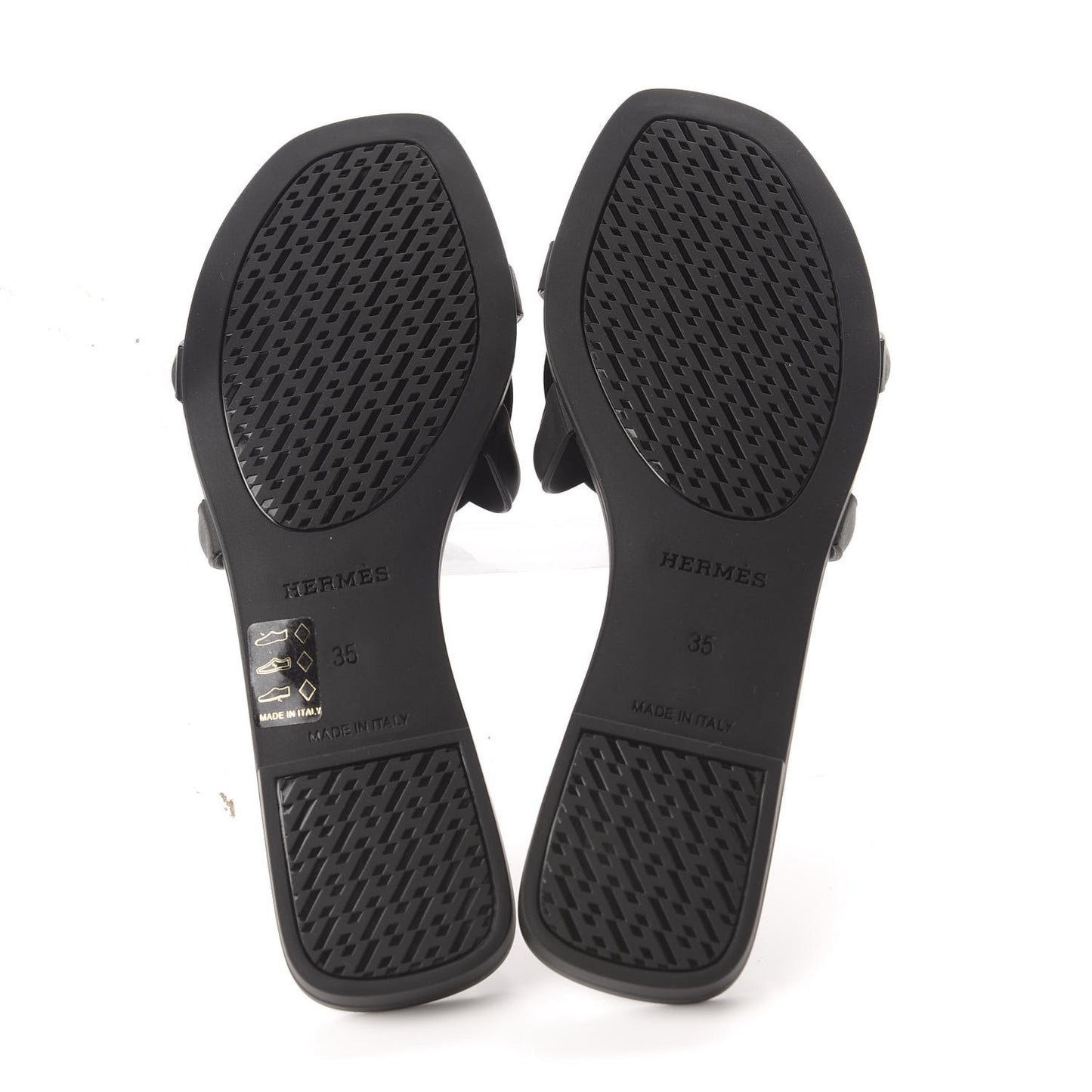 Rubber Aloha Sandals 35 Black