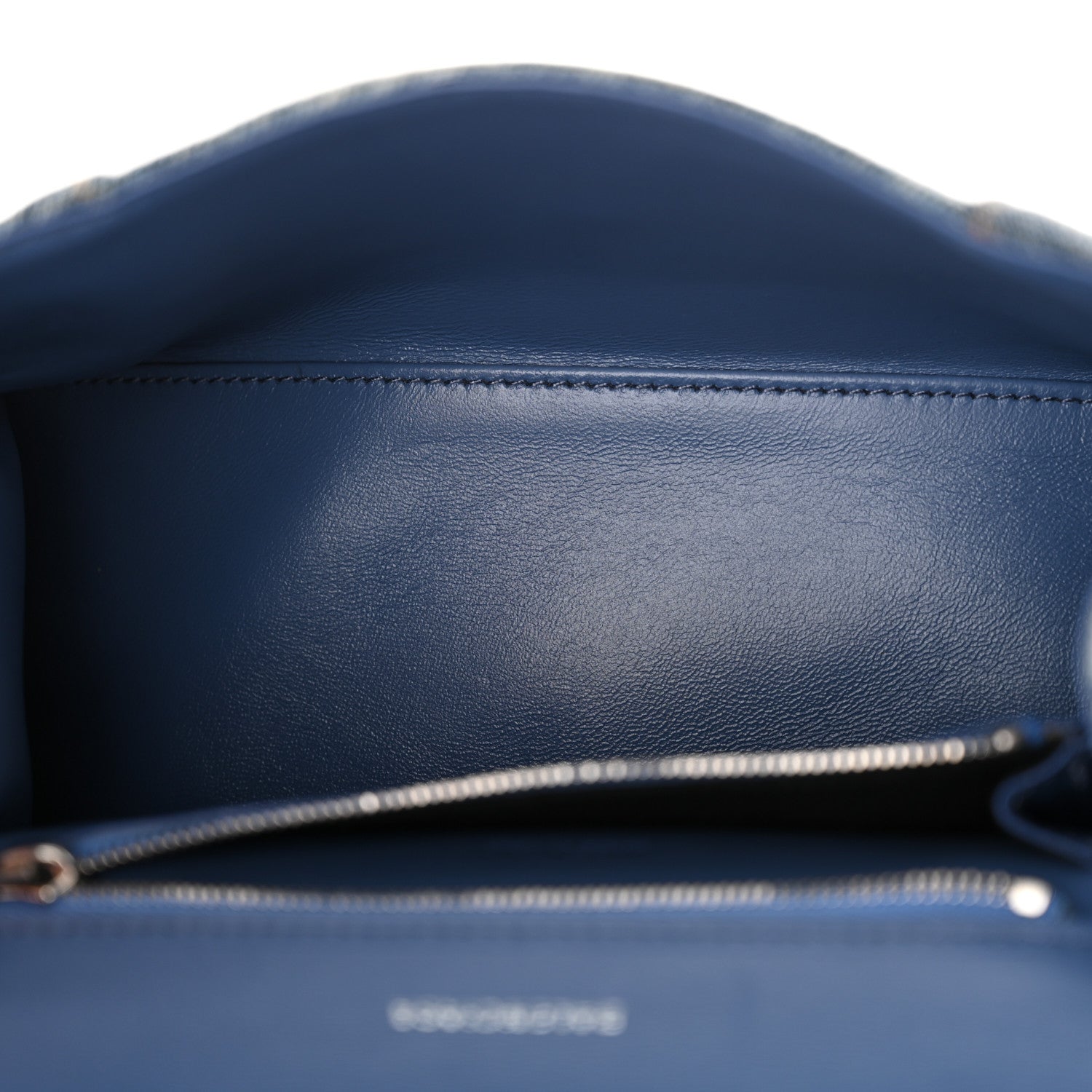 Balenciaga Denim BB Monogram Small Hourglass Top Handle Bag Blue 5 of 13