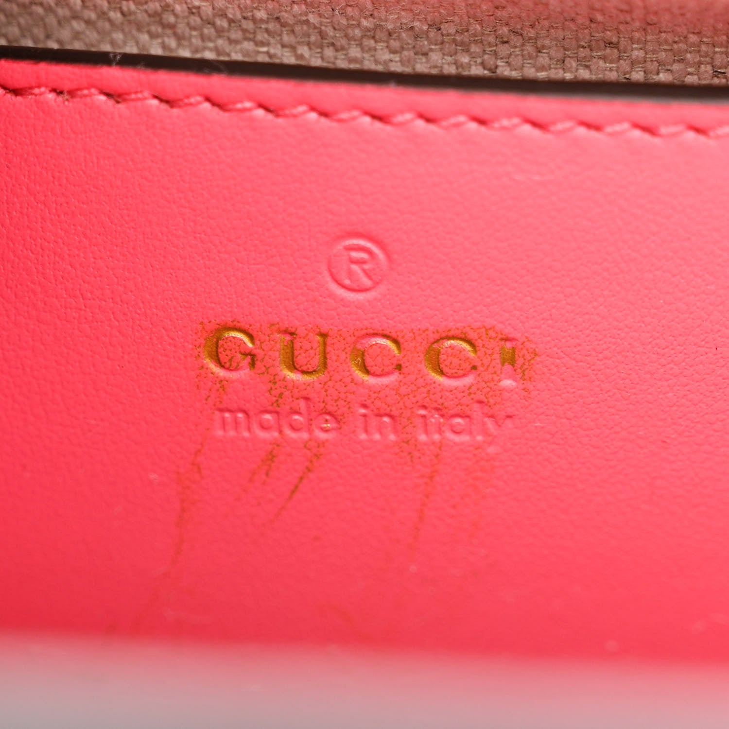 Gucci Calfskin GG Matelasse Small Slim Chain Shoulder Bag Rhodamine Pink Natural 6 of 10