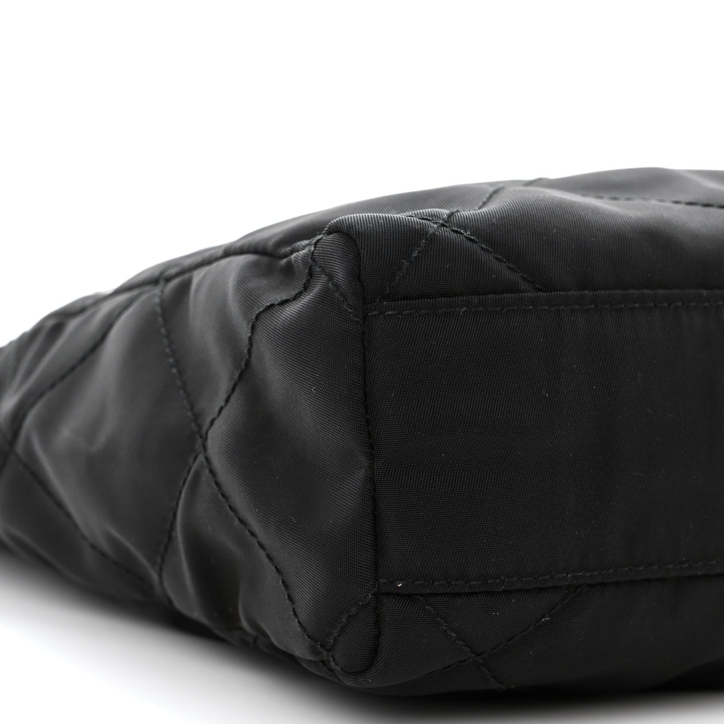 Nylon Tessuto Quilted Shoulder Bag Black