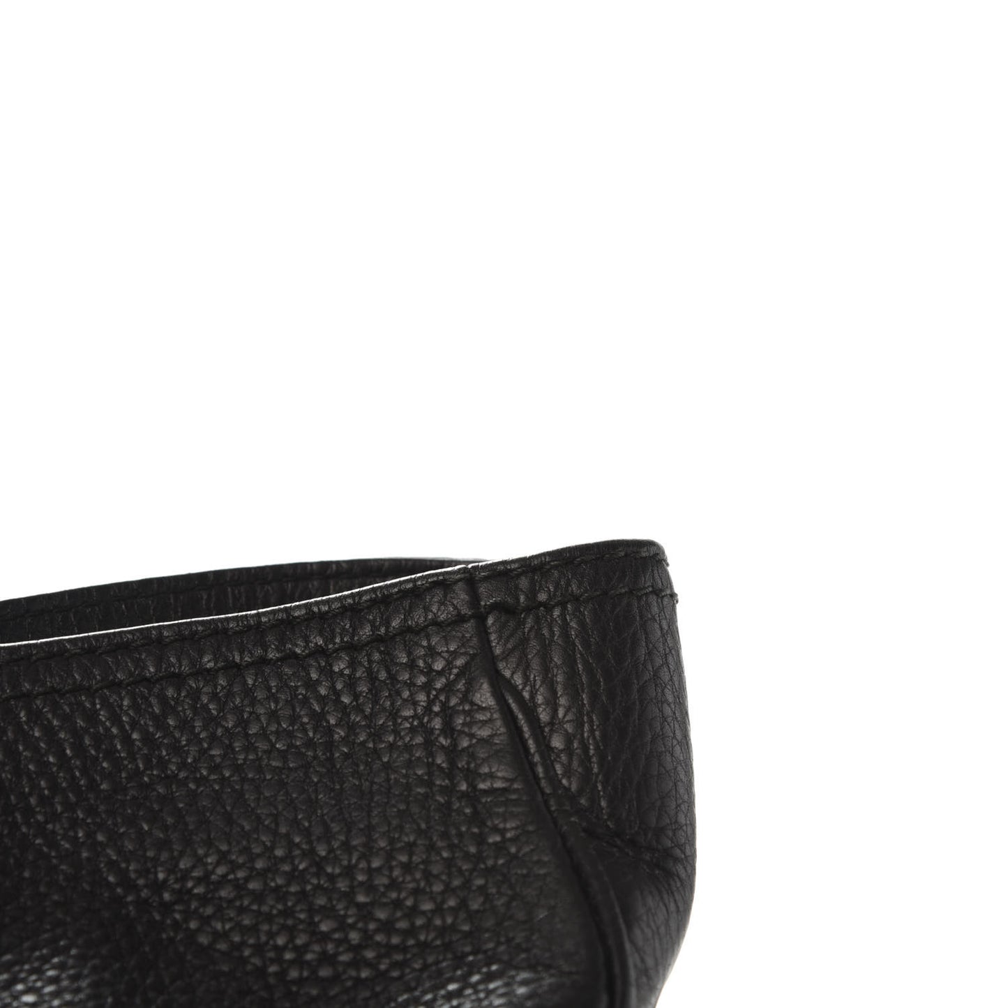 Pebbled Calfskin Medium Heritage Shoulder Bag Black