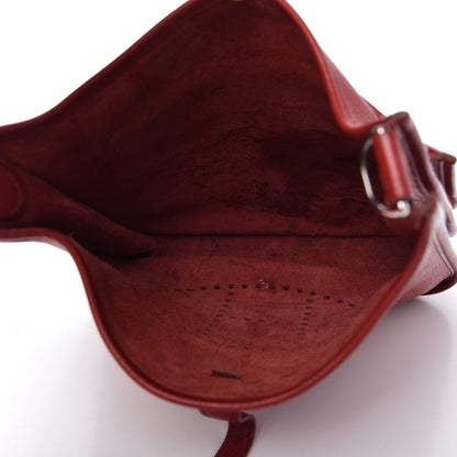 Hermes Taurillon Clemence Evelyne II PM Rouge Garance 5 of 10