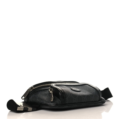 Gucci GG Supreme Monogram Textured Calfskin Retro Interlocking G Belt Bag Black 3 of 7