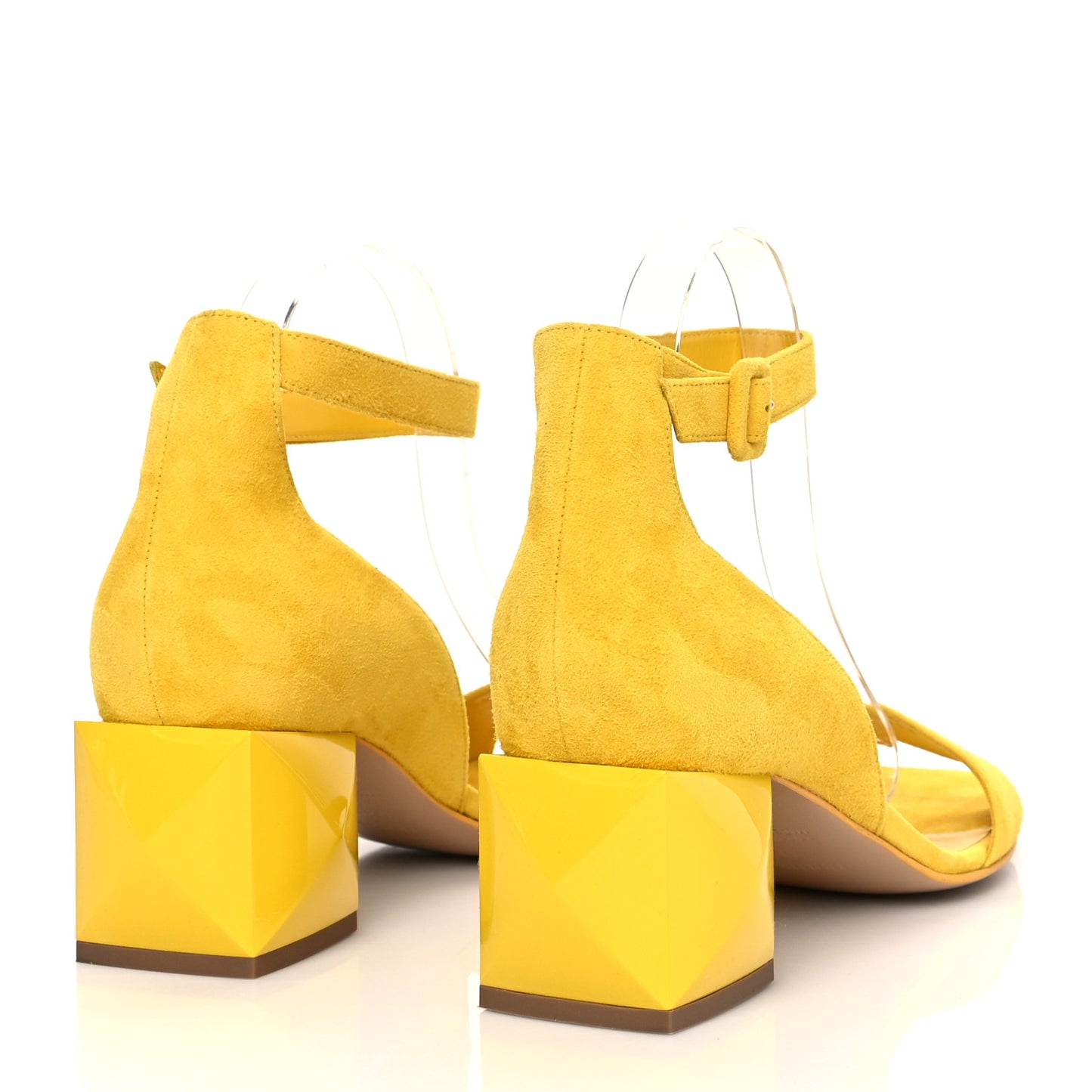Suede Goatskin Choc Sandals 41 Yellow