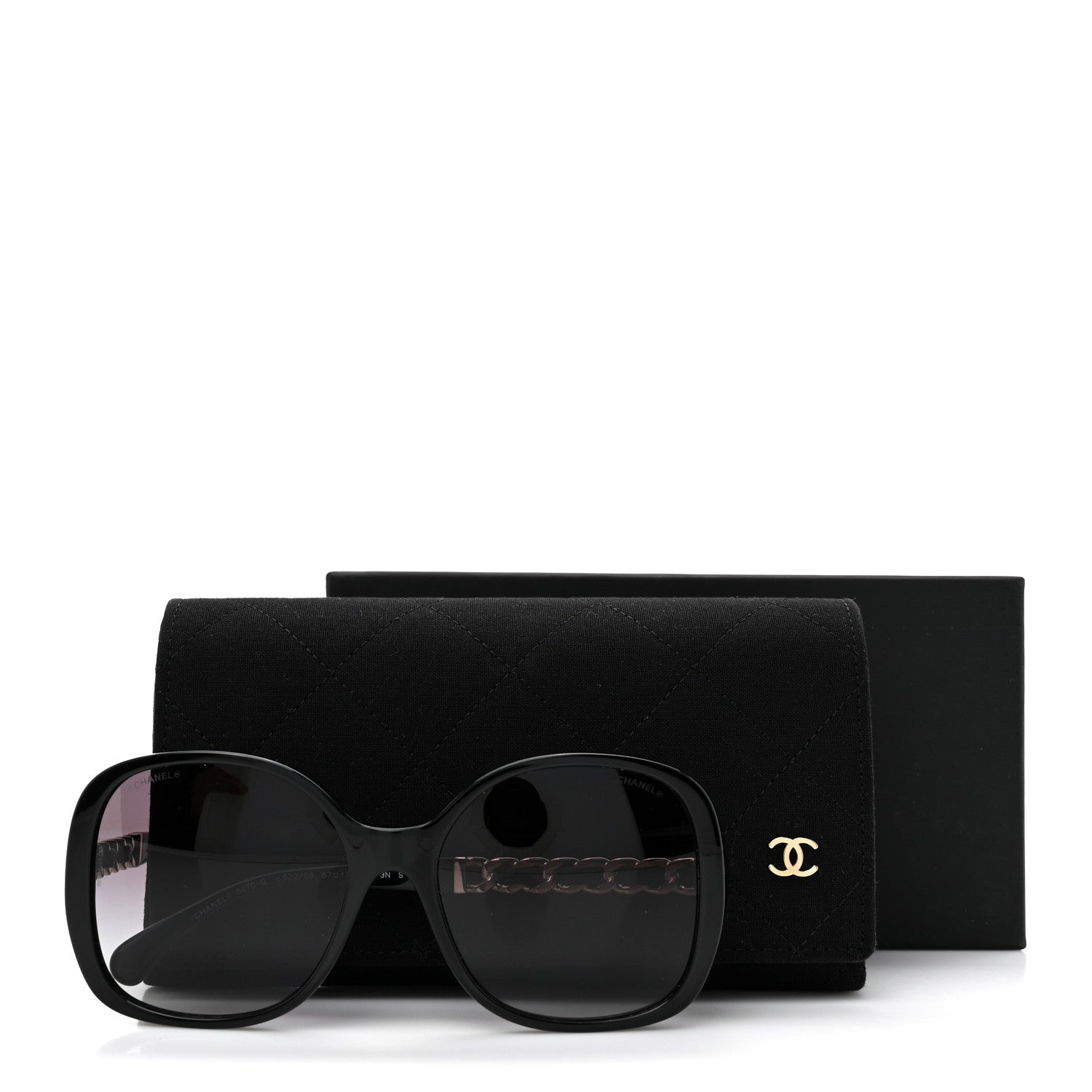 Chanel Acetate Chain Sunglasses 5470-Q-A Black 8 of 8