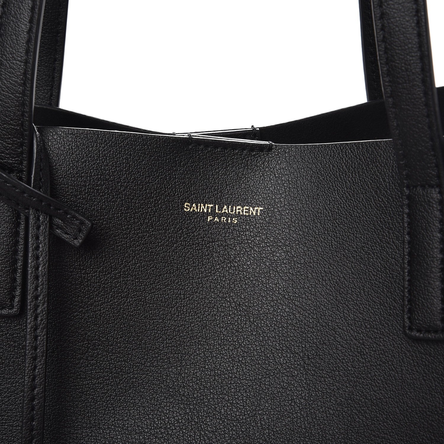 Saint Laurent Calfskin Large Shopping Tote Black 9 of 10