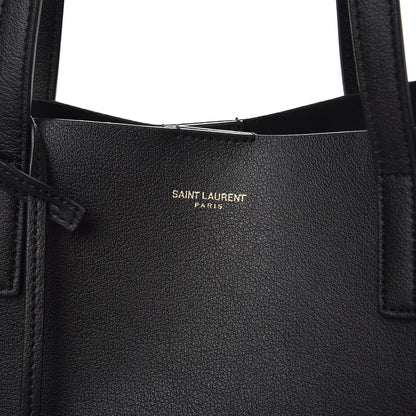 Saint Laurent Calfskin Large Shopping Tote Black 9 of 10