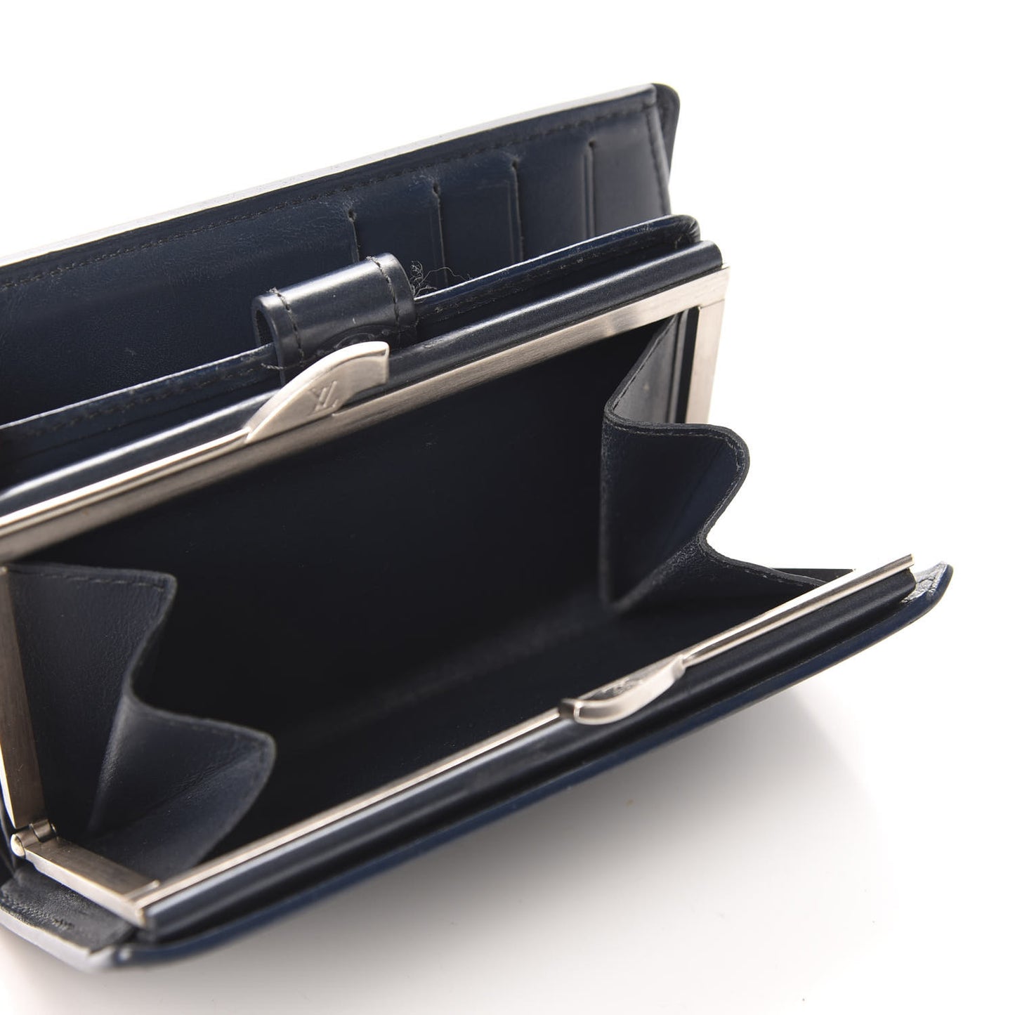 Mat Monogram French Purse Wallet Blue