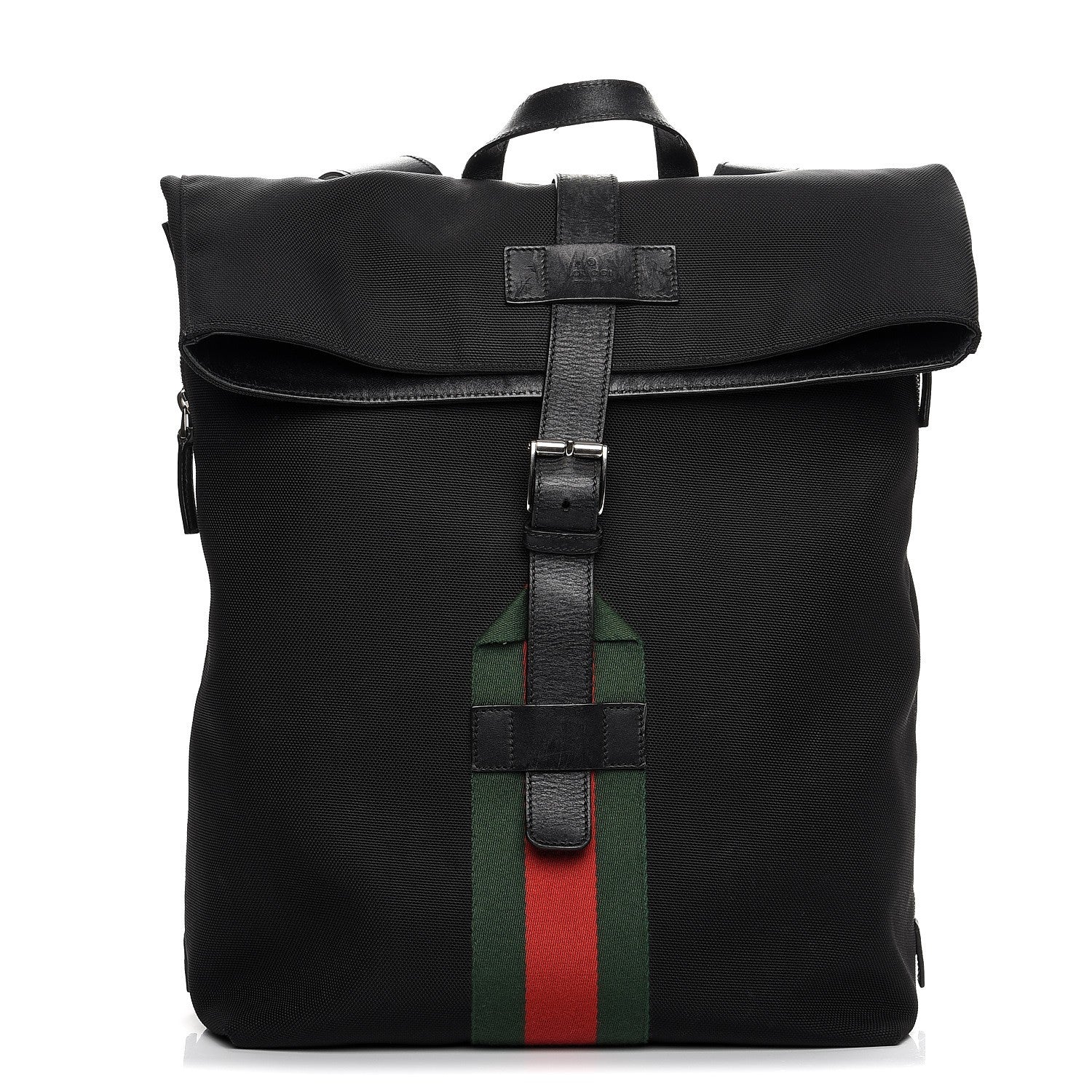 Gucci Techno Canvas Web Single Buckle Backpack Black 1 of 11